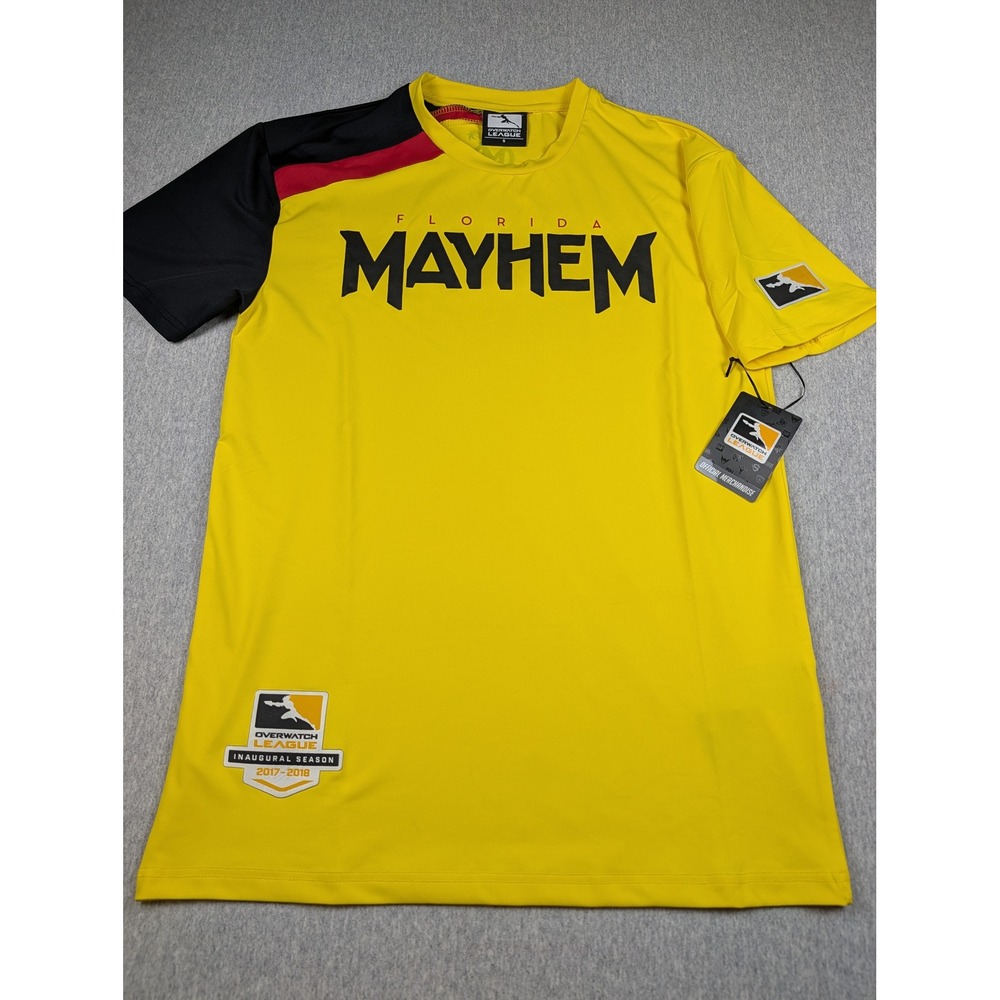 Overwatch League Florida Mayhem Jersey 2017-2018 Inaugural Season Yellow Mens S